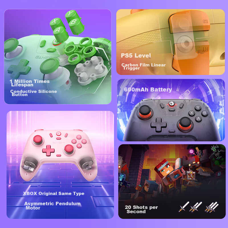 GAMESIR Qimingxing Wireless Game Controller for Switch2/switch, Bluetooth Compat...