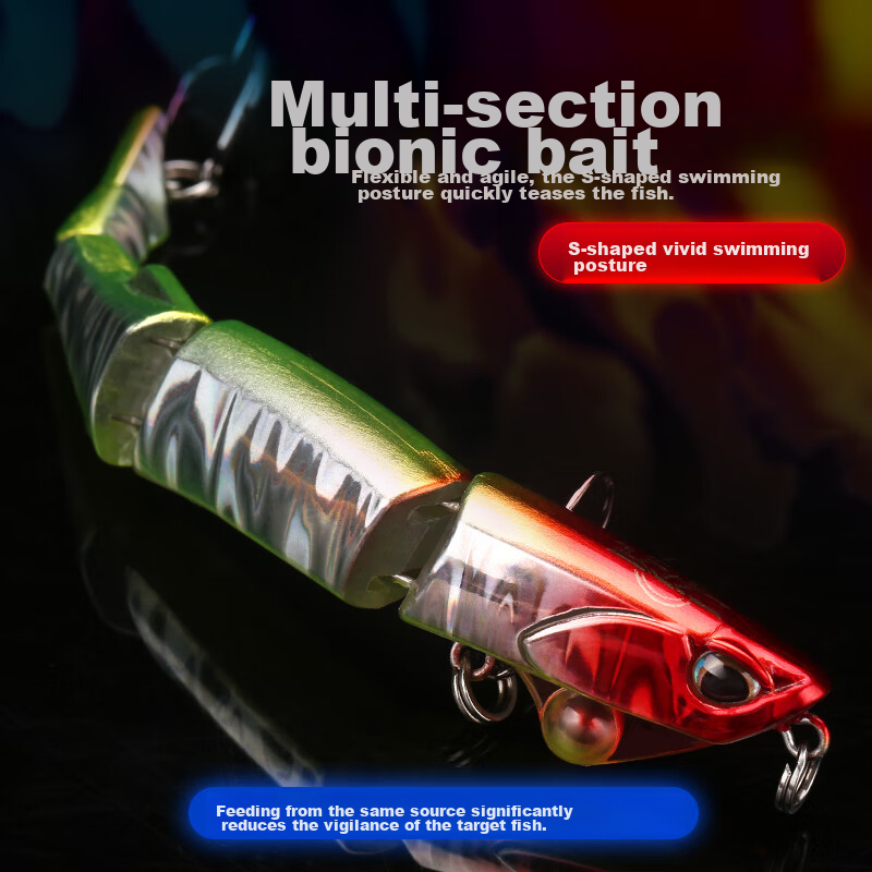 Anime-Style Lure, Multi-Section Fish Bait, Bionic Bait, Freshwater And Saltwater...
