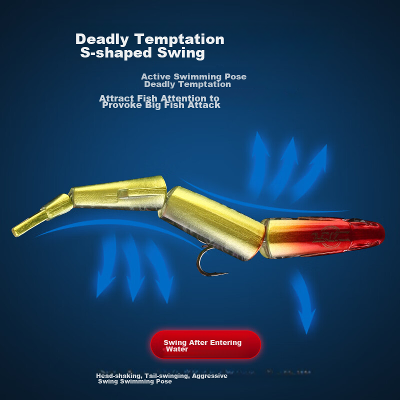 Anime-Style Lure, Multi-Section Fish Bait, Bionic Bait, Freshwater And Saltwater...