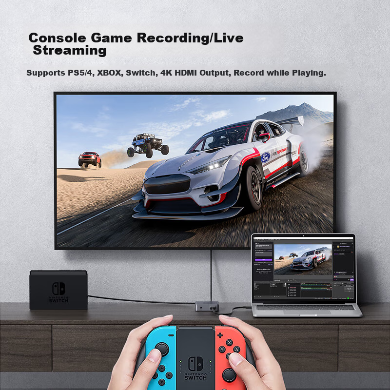 Hagibis Video Capture Card for Switch Live Streaming, PS5 Game Recording, 4K Out...