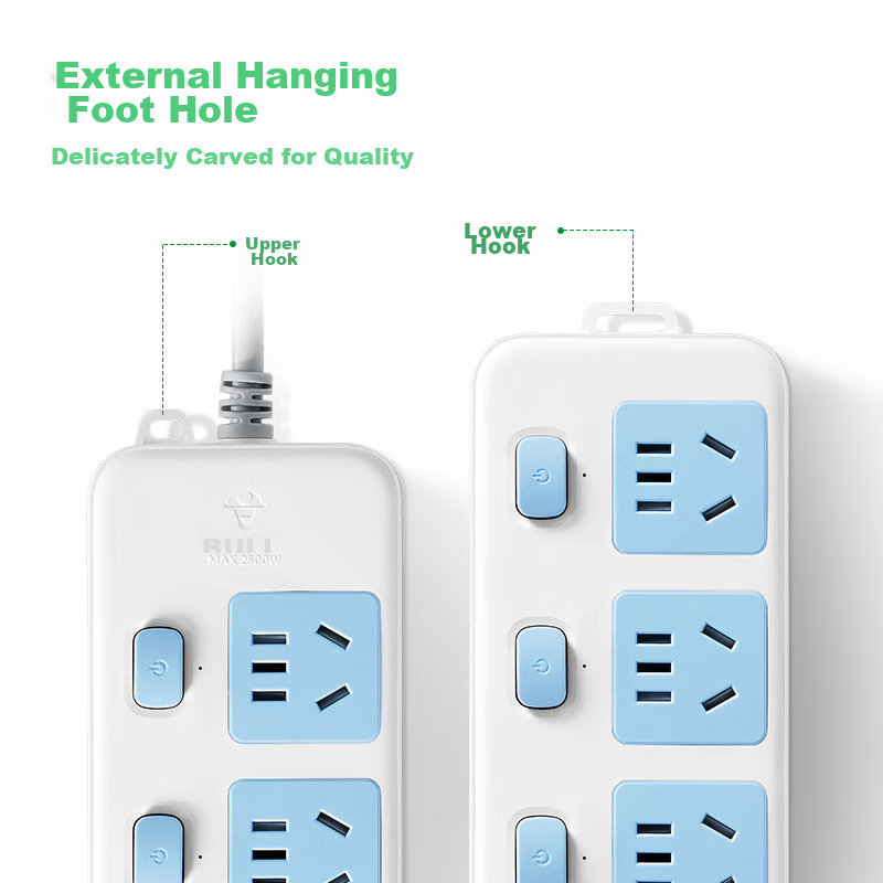 BULL GN-314 Power Strip/Extension Cord/Surge Protector, 3 Outlets with Individua...