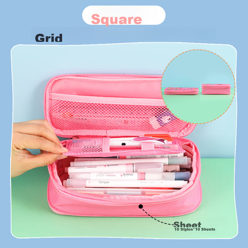 KOKUYO Peppa Pig Collaboration Series Expandable Pencil Case, Large Capacity Sta...