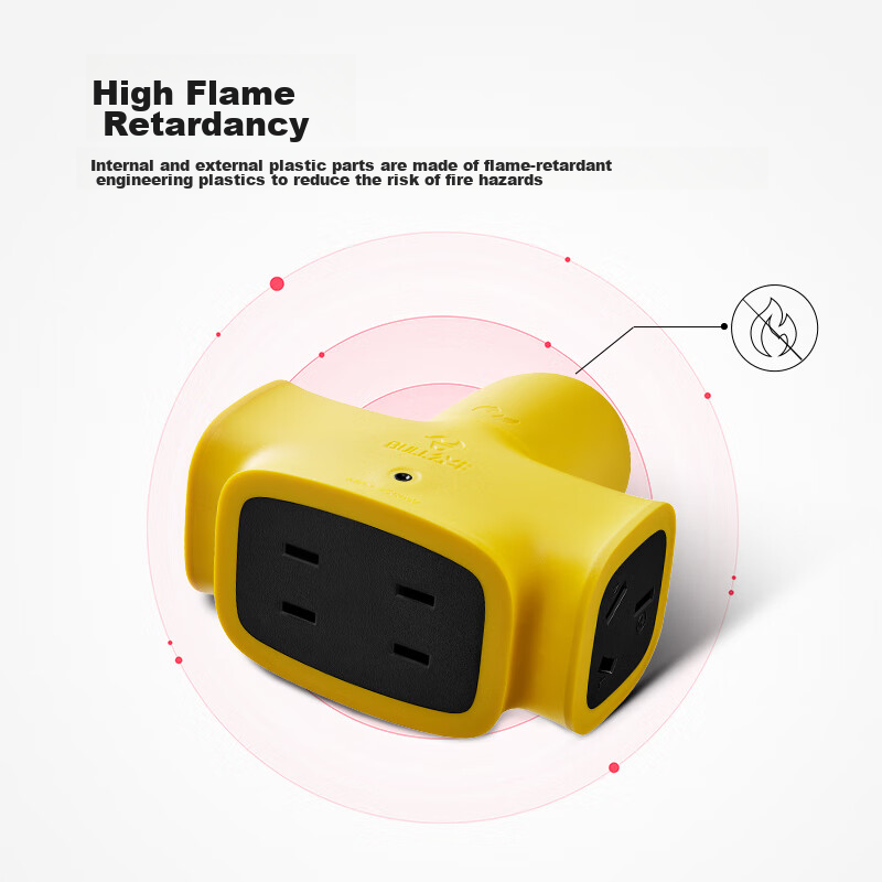 BULL New National Standard Power Strip, Engineering-Grade Drop-Resistant 4-Outle...