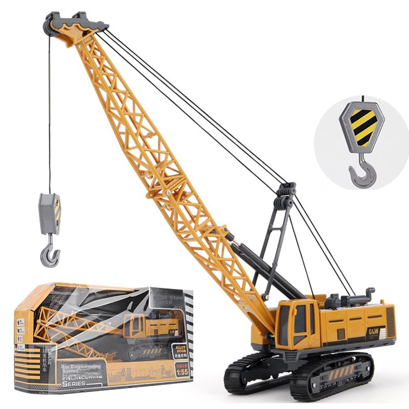 Overfan Children's Alloy Engineering Toy Car, Large Crane, Excavator, Digger Mod...