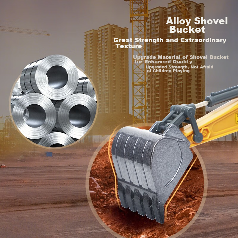 Overfan Children's Alloy Engineering Toy Car, Large Crane, Excavator, Digger Mod...