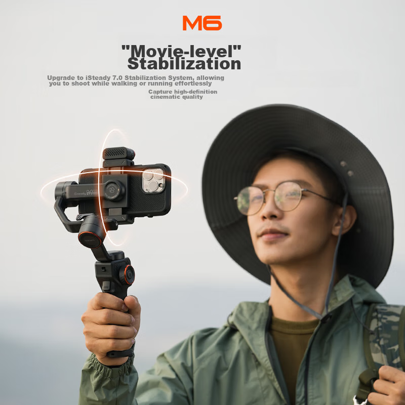 Hohem [Government Subsidy] M6 Gimbal, Smartphone Stabilizer, Handheld Phone Gimb...