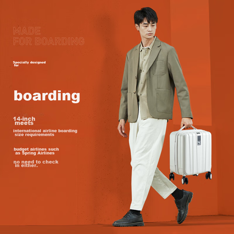 Hanke Luggage, Suitcase for Men And Women, Carry-On Travel Case, 14-Inch, Bamboo...