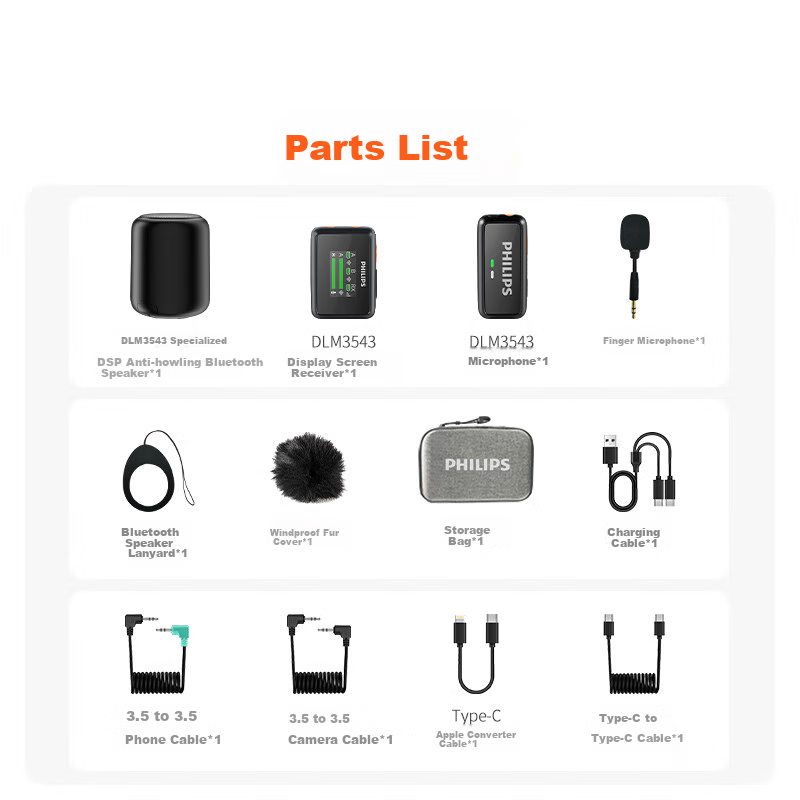 PHILIPS Beehive Collar Clip Amplifier for Teachers, Conference Microphone for Me...