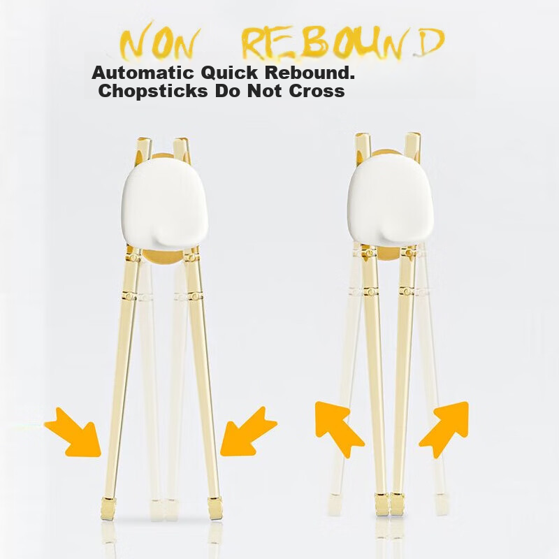 HOY BELL Children's Chopsticks Training Chopsticks Tiger Mouth Learning Chopstic...