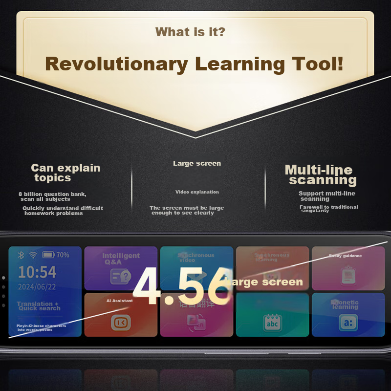 Haoji Xing English Reading Pen [4.56-Inch Large Screen] Learning Device with Sca...