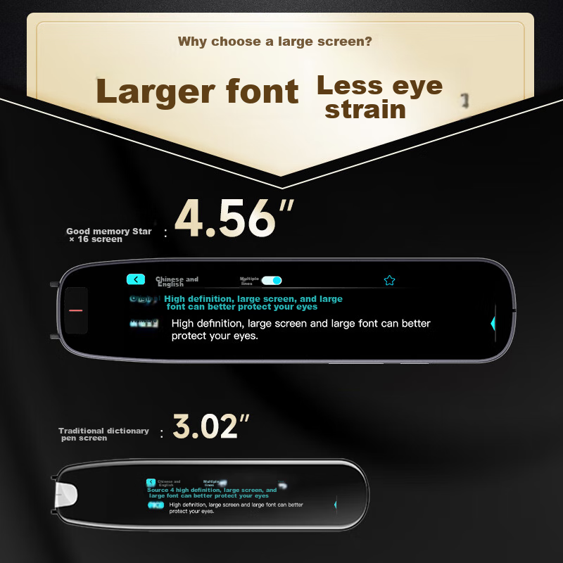 Haoji Xing English Reading Pen [4.56-Inch Large Screen] Learning Device with Sca...