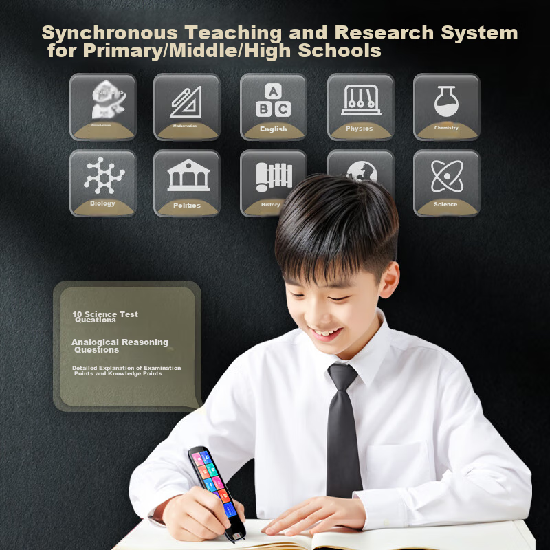 Haoji Xing English Reading Pen [4.56-Inch Large Screen] Learning Device with Sca...