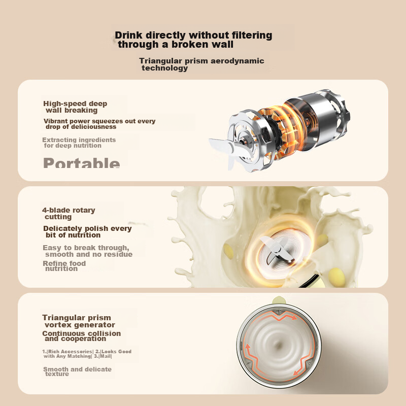 Fudelei New Mini Soymilk Cup Intelligent Fully Automatic Portable No-cook Direct...