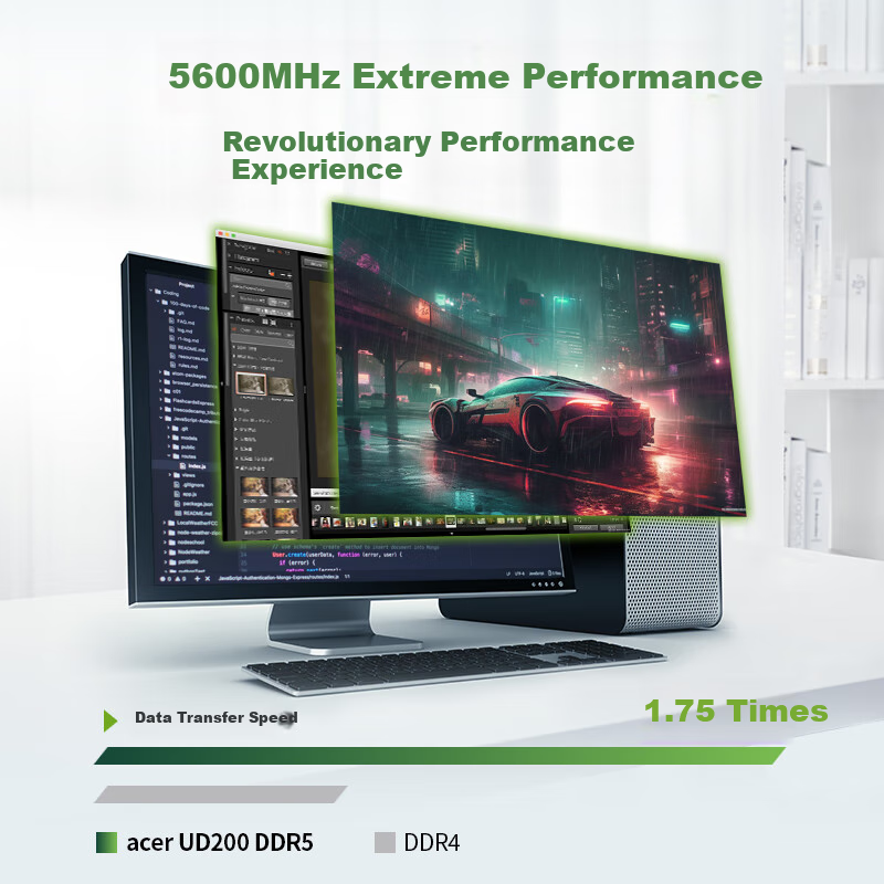 Acer 32GB Single DDR5 5600MHz Desktop Memory Module UD200 Series (C46) AI Comput...