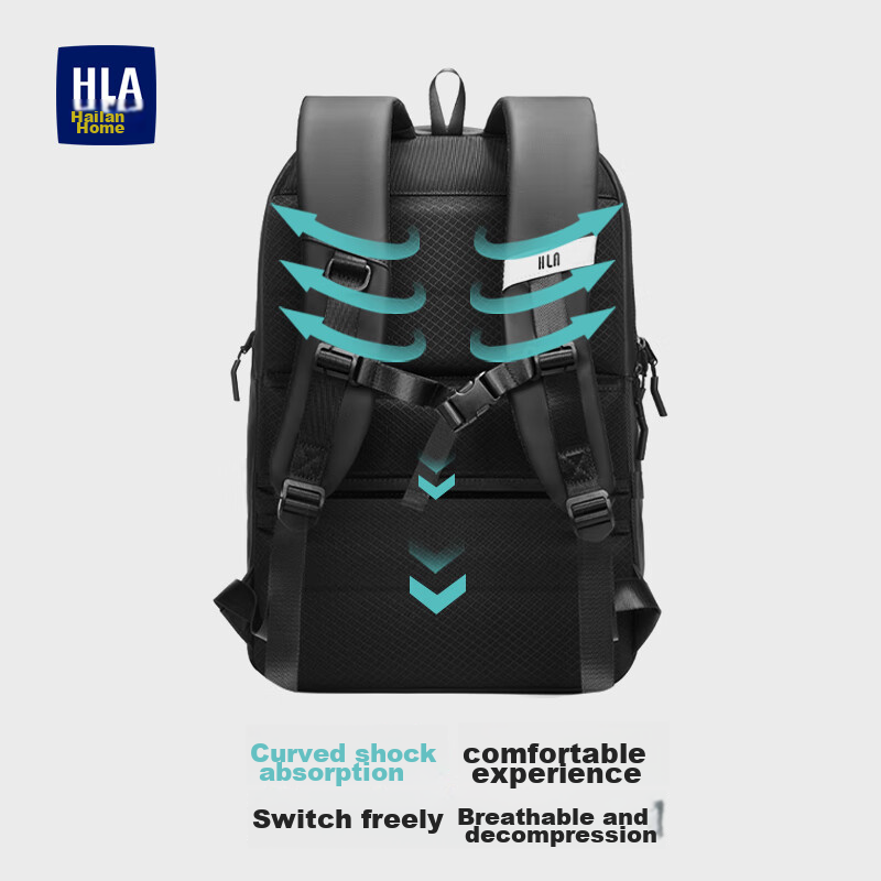 HLA Backpack for Men, Large Capacity Laptop Backpack for College Students, Busin...