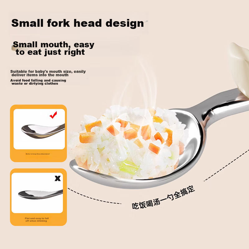 Guangduola Baby Spoon, Training Spoon, Infant Feeding Spoon, Learning to Eat Tab...