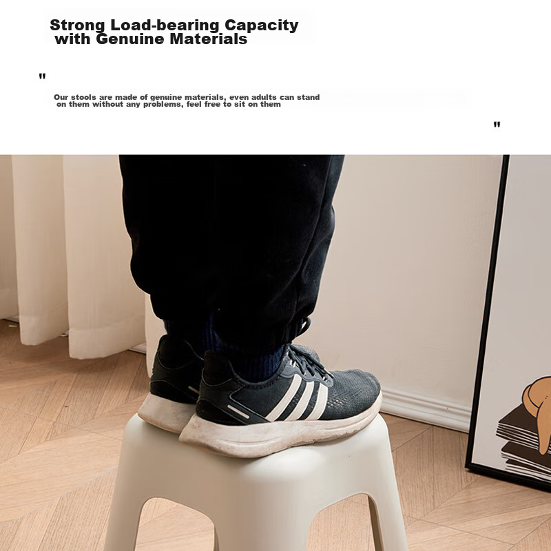 Guangduola Small Plastic Stool, Adult Home Bathroom Shower Stool, Thickened Non-...