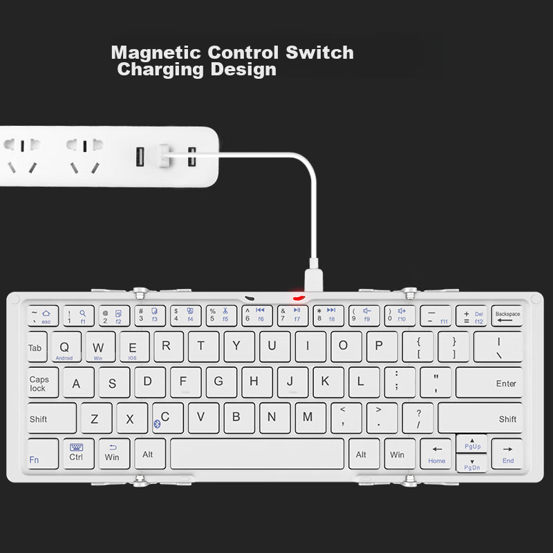 B.O.W Hangshi HB066 Wireless Bluetooth Keyboard, Office Keyboard, Foldable And P...