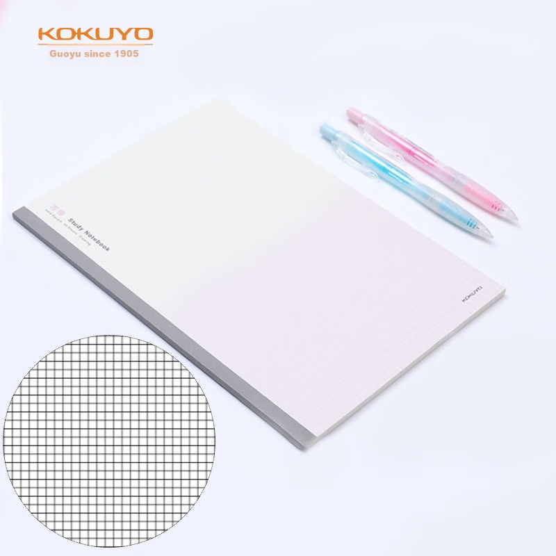 KOKUYO Student Notebook, Grid Study Notebook, Glue-Bound Notebook, Design Notebo...