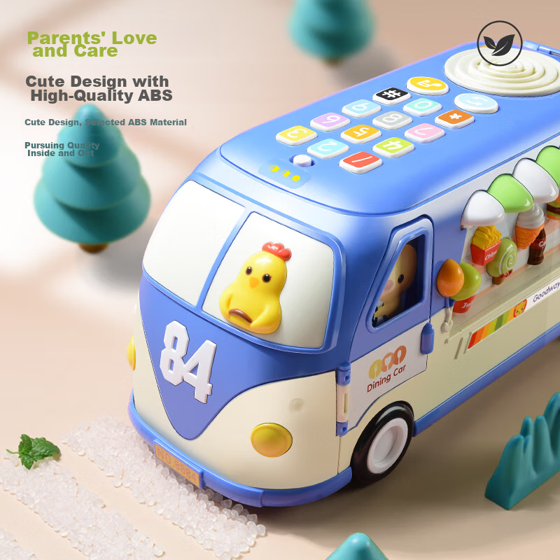 Guyu (GOODWAY) Baby Bus Car, 0-6 Months Infant Toy, Early Education, 1-3 Years O...