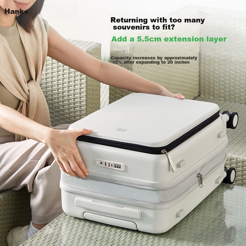 HANKE Expandable Luggage Men's Trolley Case Women's Carry-on Password Travel Sui...