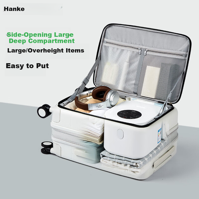 HANKE Expandable Luggage Men's Trolley Case Women's Carry-on Password Travel Sui...