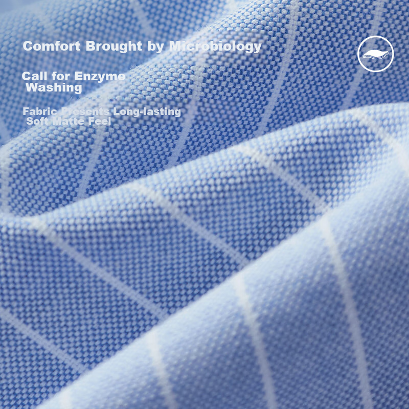 Hodo Men's Long-Sleeve Shirt, Pure Cotton, 2025 Spring New Style, Business Casua...