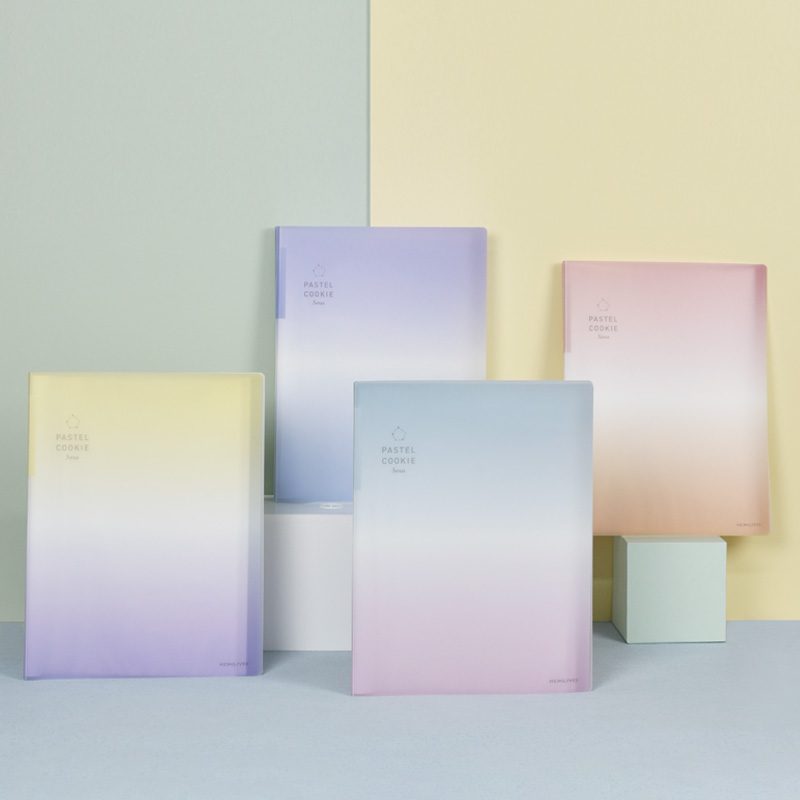 KOKUYO A4 File Folder, Pastel Cookie, Clear Sky, Student Document Organizer, Sto...