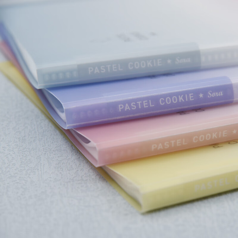 KOKUYO A4 File Folder, Pastel Cookie, Clear Sky, Student Document Organizer, Sto...