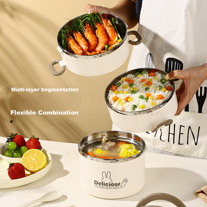 Guangyi Multi-Layer Insulated Lunch Box, 304 Stainless Steel Insulated Container...