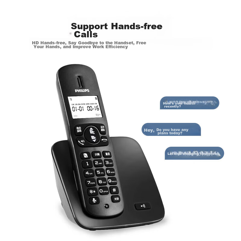 Philips Cordless Telephone, Wireless Landline, Parent-Child Handset, for Office...