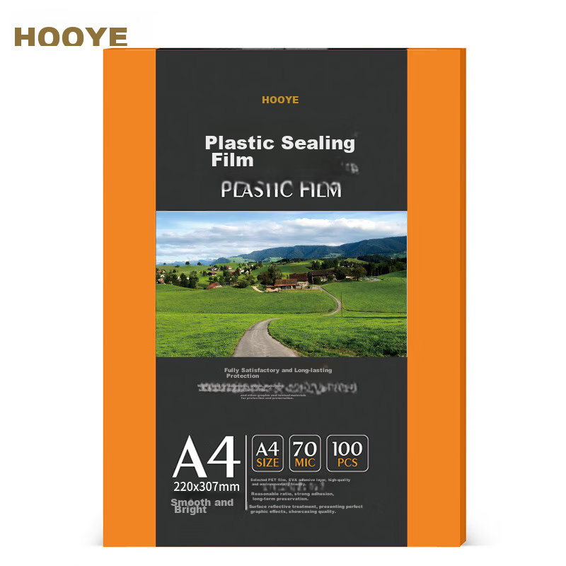 HOOYE A4 70mic Laminating Pouch, 7 Mil Thick, High-Clarity Transparent Laminatin...