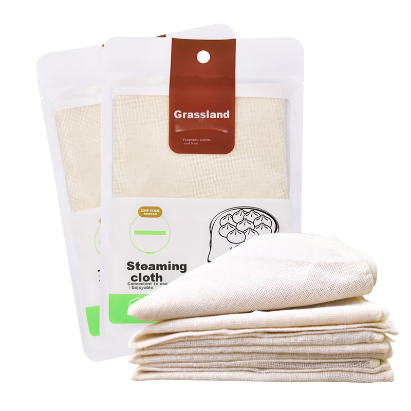 Fangcaodi Round Steamer Cloth, 30CM*10 Pieces, Coarse Cotton Steamer Pad, for St...