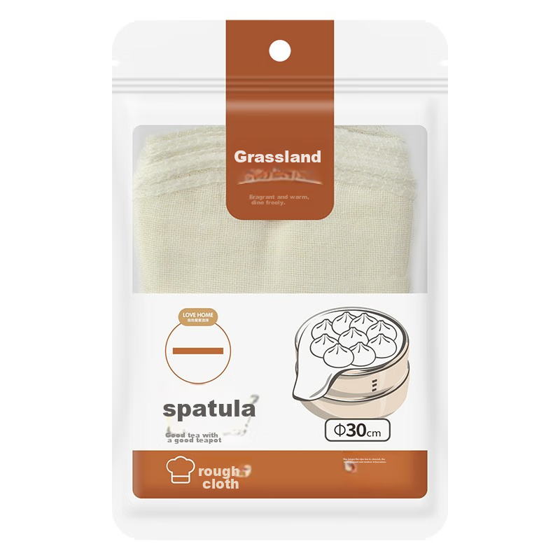 Fangcaodi Round Steamer Cloth, 30CM*10 Pieces, Coarse Cotton Steamer Pad, for St...