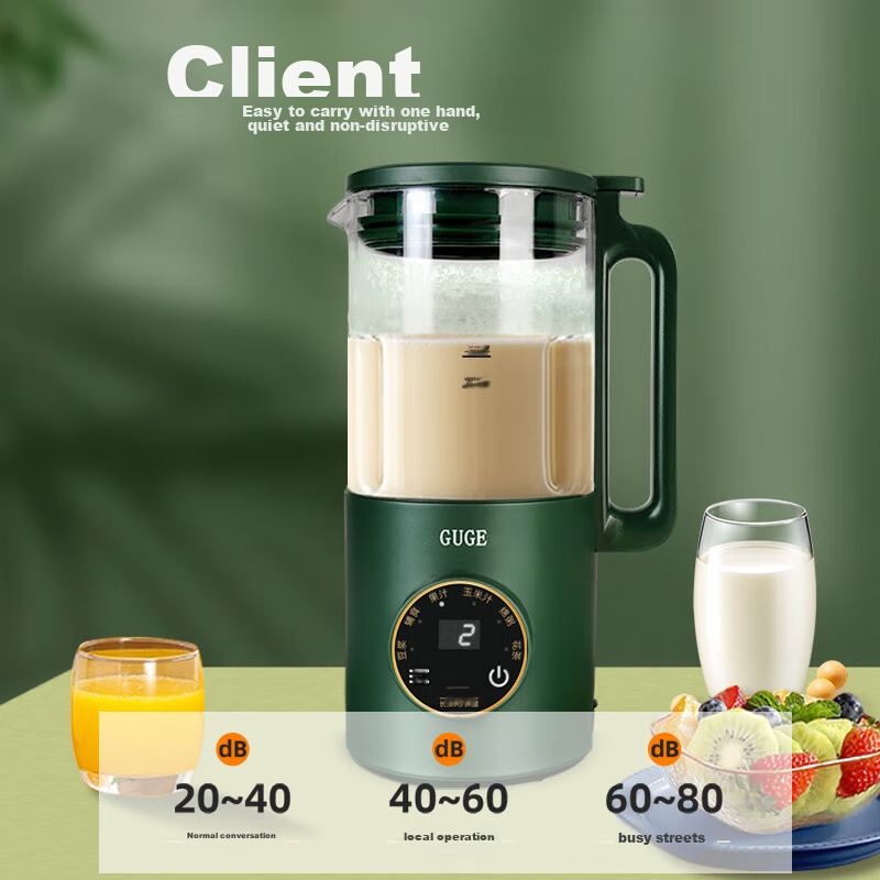 GUGE German Mini High-Speed Blender with Low Noise, Home Automatic No-Filter, Wh...