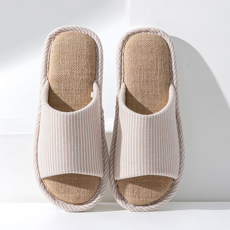 Guoluofei Japanese-Style Linen Slippers for Men, Home Cotton And Linen All-Seaso...
