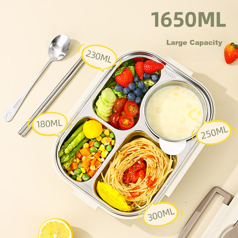 Guangyi 304 Stainless Steel Lunch Box for Students And Office Workers, Insulated...