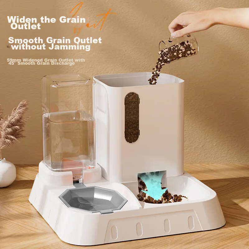 Guangduola Automatic Pet Feeder, Cat Bowl, Cat Food Dish, Water Dispenser, Dog F...