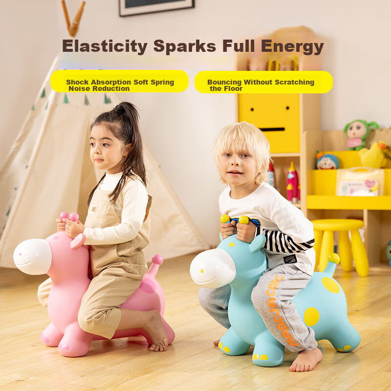 Hahaqiu Children's Toy Jumping Horse, 3-6 Years Old, Inflatable Pony, Kindergart...