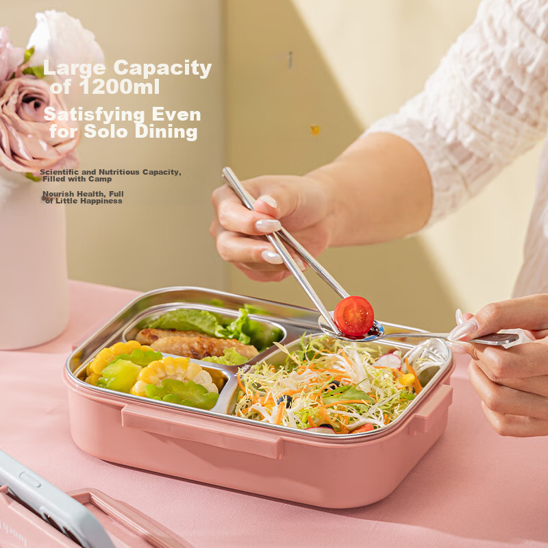 Guangyi 304 Stainless Steel Insulated Lunch Box for Primary School Students, Lar...