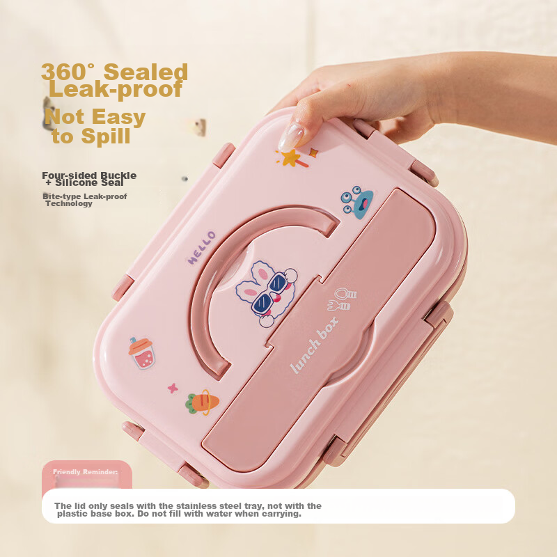 Guangyi 304 Stainless Steel Insulated Lunch Box for Primary School Students, Lar...