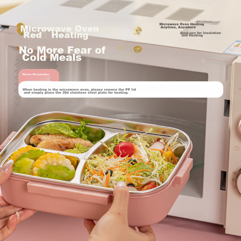 Guangyi 304 Stainless Steel Insulated Lunch Box for Primary School Students, Lar...