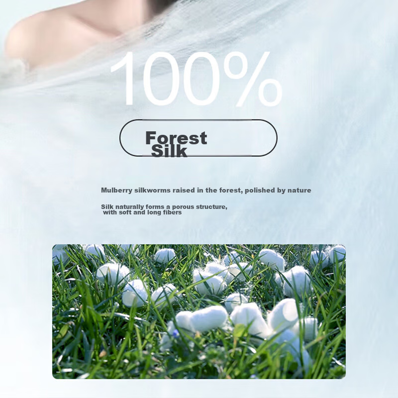 Fuanna Silk Quilt, 100% Silk, Summer Cool Quilt, Double-Sized, Antibacterial, Ai...