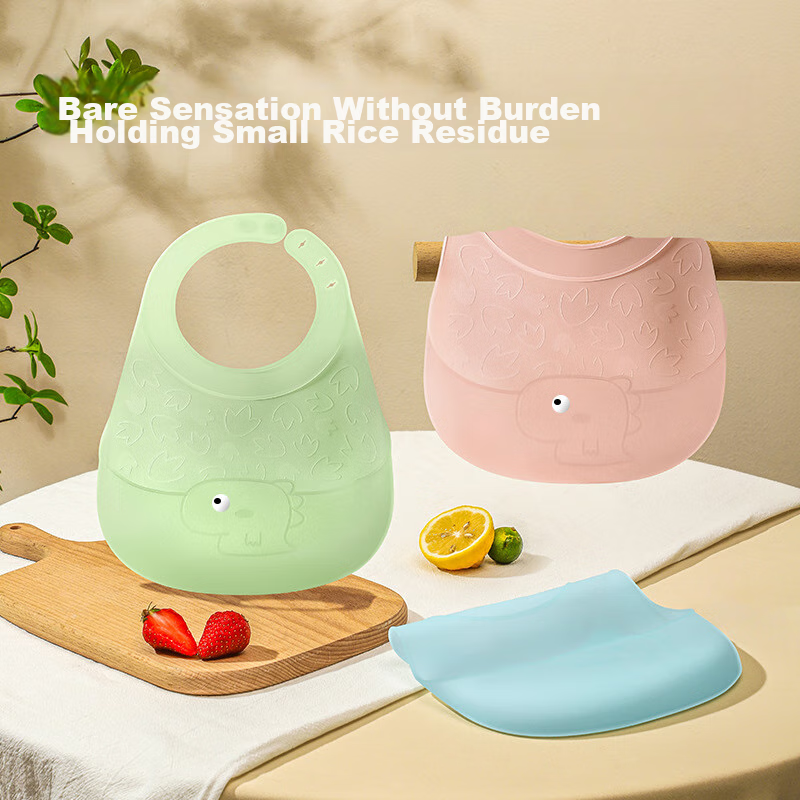 HOY BELL Baby Bib, Infant Feeding Bib, Children's Silicone Bib, Waterproof 3D Ea...