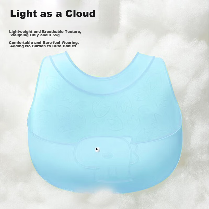 HOY BELL Baby Bib, Infant Feeding Bib, Children's Silicone Bib, Waterproof 3D Ea...