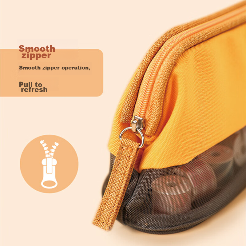 KOKUYO Wide-Mouth Mesh Pencil Case, Student Storage Stationery Bag, Blue, WSG-PC...