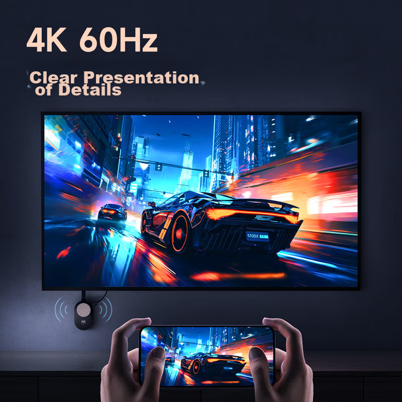 Hagibis Wireless Screen Mirroring Device, Phone to TV Screen Mirroring, 4K 60Hz...