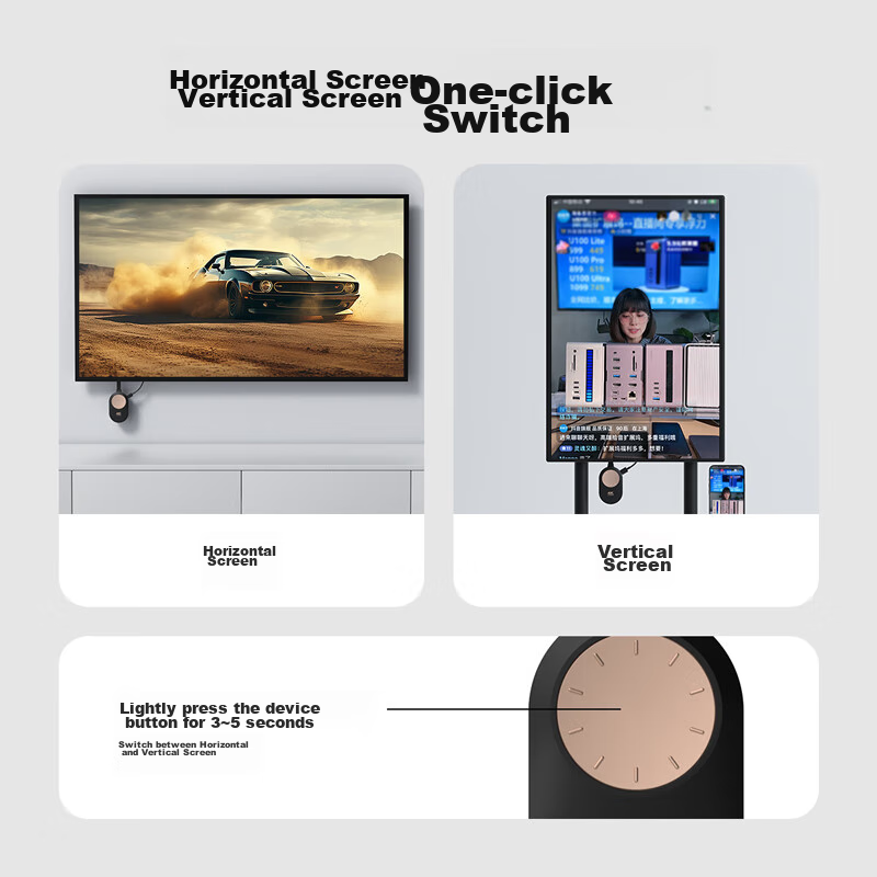 Hagibis Wireless Screen Mirroring Device, Phone to TV Screen Mirroring, 4K 60Hz...