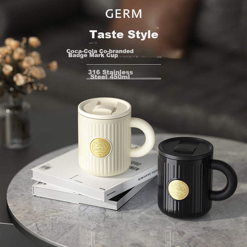 Germ (germ) Coca-Cola Insulated Mug Women Portable Travel Mug Tea Water Separati...