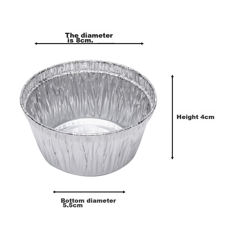 Faxi Long Disposable Aluminum Foil Bowls 120ml for Air Fryer, Oven, Barbecue, Eg...